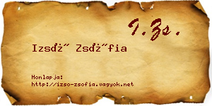 Izsó Zsófia névjegykártya